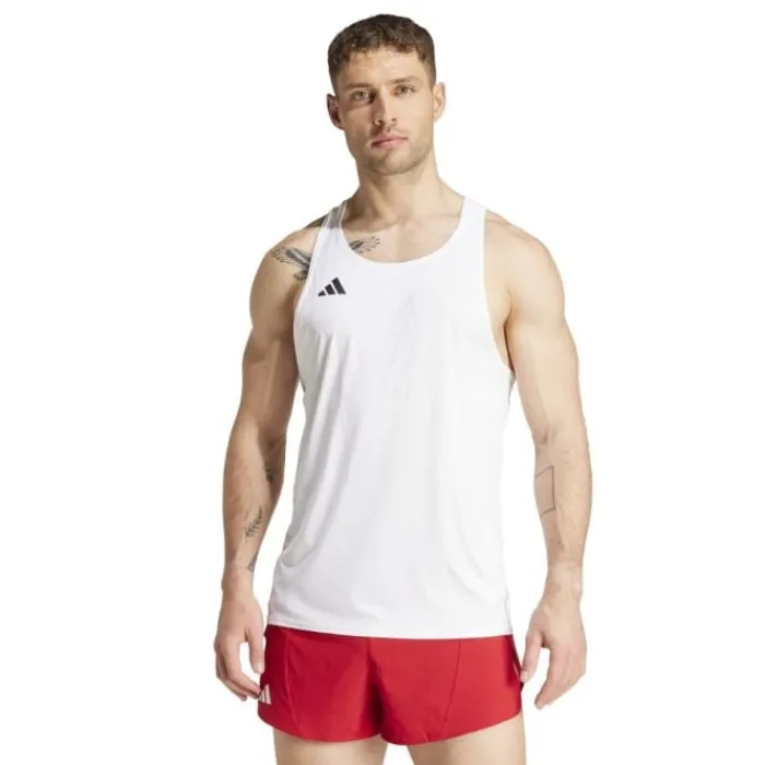 adidas Running Tops & T-shirts^Adizero E Singlet White