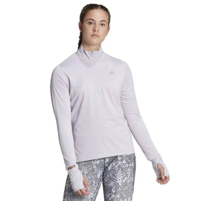 adidas Running Jackets^Fast 1/2 Zip Purple