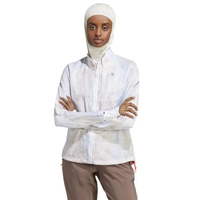 adidas Running Jackets^Fast Aop Jacket White