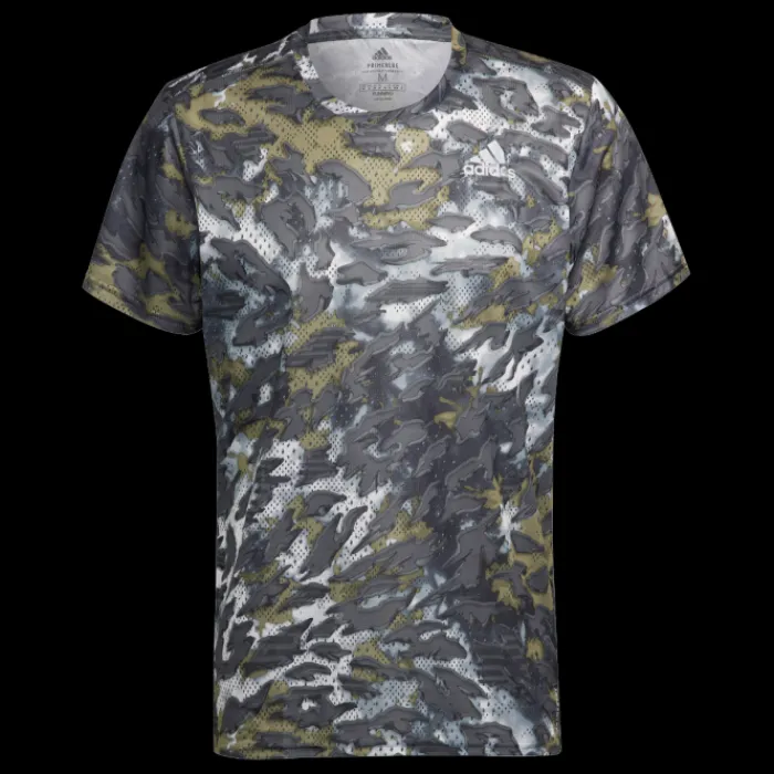 adidas Running Tops & T-shirts^Fast Aop Tee Green