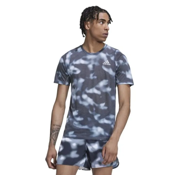 adidas Running Tops & T-shirts^Run Icon Aop Tee White