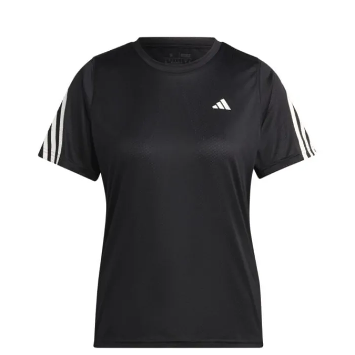 adidas Running Tops & T-shirts^Run Icons 3-Stripes Short Sleeve Tee Black