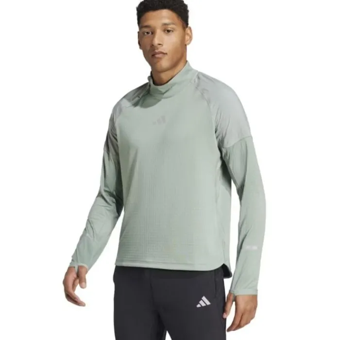 adidas Running Tops & T-shirts^Ultimate Hivis 1/2 LS Green