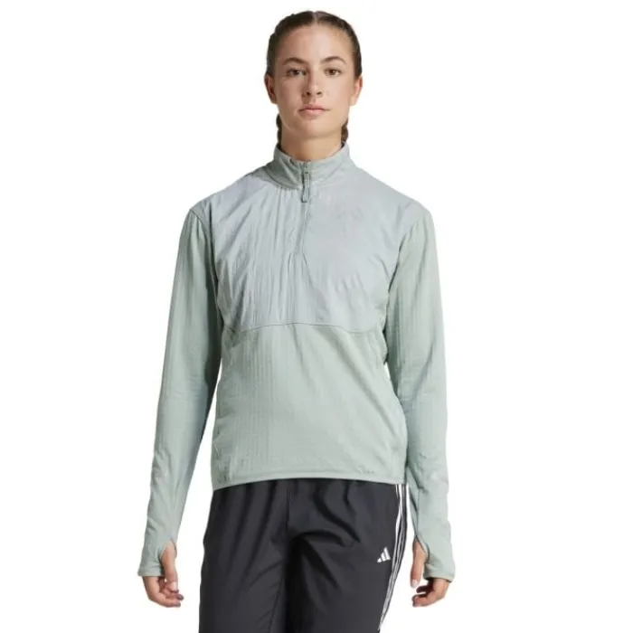 adidas Running Tops & T-shirts^Ultimate Hivis 1/2 LS Green