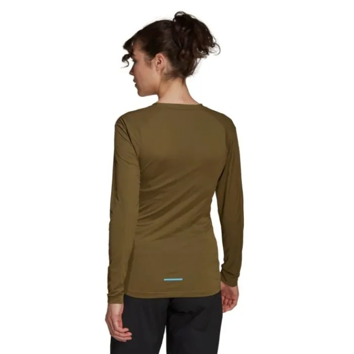adidas Running Tops & T-shirts^W Trail Long Sleve Green