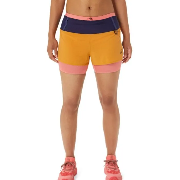 Asics Running Shorts^Fujitrail 2-In-1 Shorts Yellow