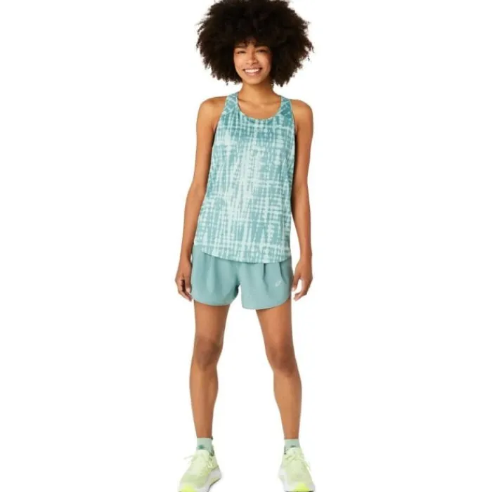 Asics Running Tops & T-shirts^Road All Over Print Tank Green