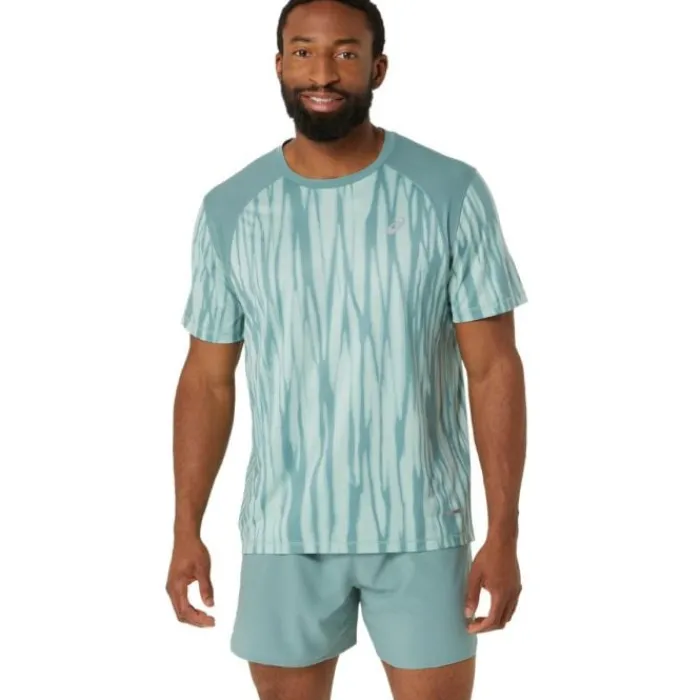 Asics Running Tops & T-shirts^Road AOP SS Top Green