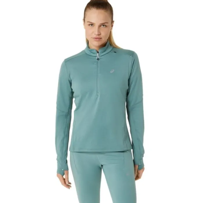 Asics Running Tops & T-shirts^Road Winter 1/2 Zip Midlayer Green