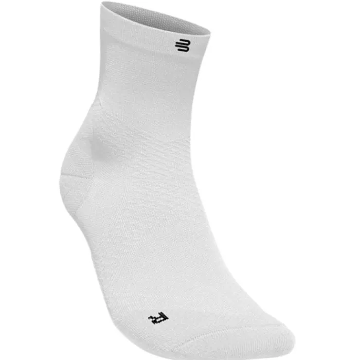Bauerfeind Socks | Running Socks^Run Ultralight Compression Socks Mid Cut White