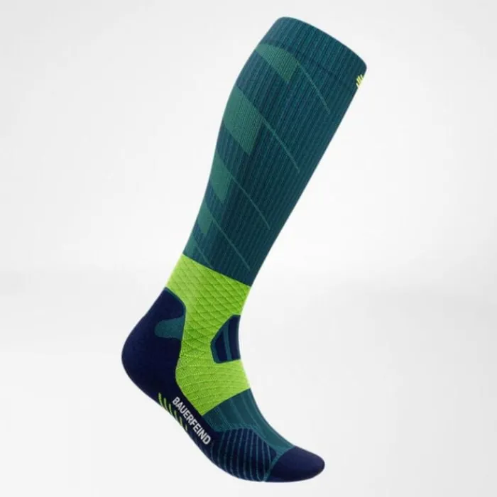 Bauerfeind Socks | Running Socks^Trail Run Compression Socks High Cut Blue
