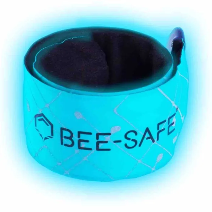 Bee-Safe Reflective Running Gear^Led Click Band USB Blue