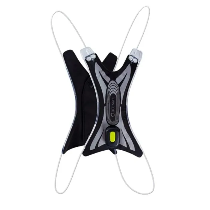 Bee-Safe Reflective Running Gear^Led Vest Spider USB Black