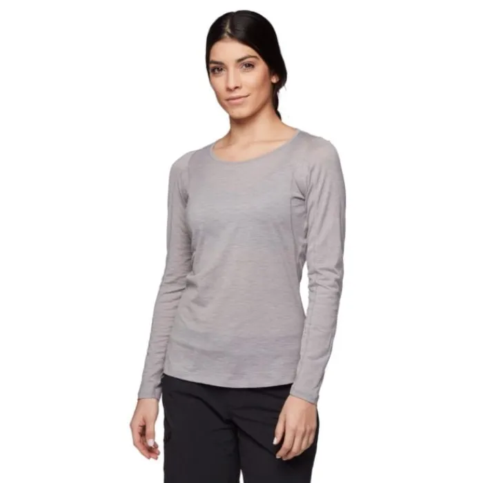 Black Diamond Running Tops & T-shirts^Long Sleeve Rhythm Tee Grey