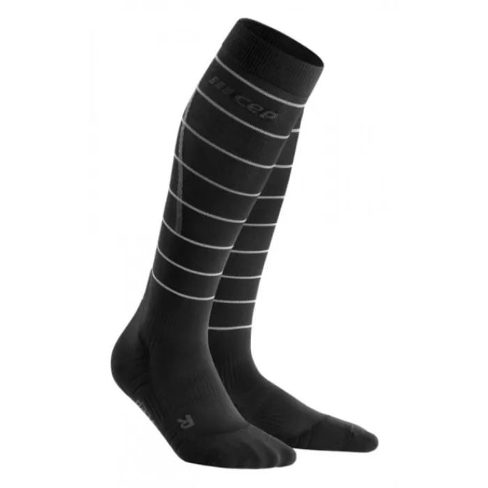 CEP Socks | Running Socks^Reflective Compression Socks Black
