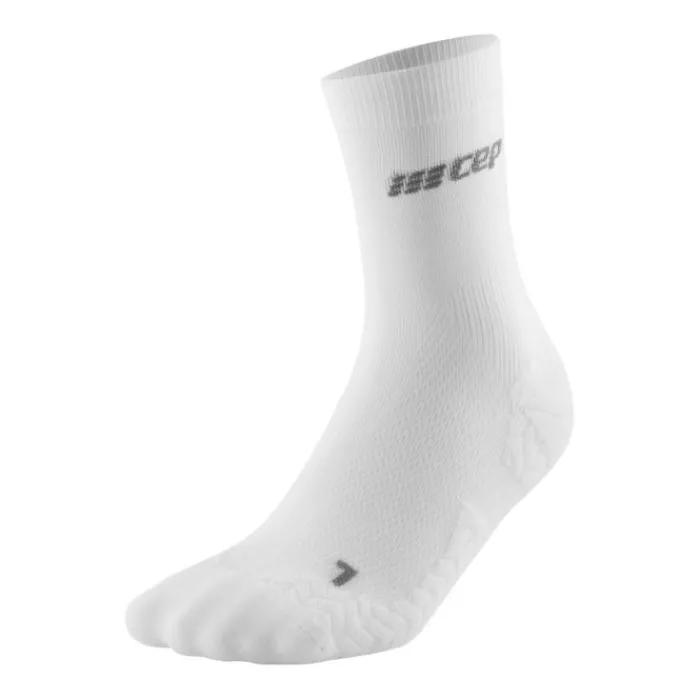 CEP Socks | Running Socks^Ultralight Compression Mid Cut Socks White