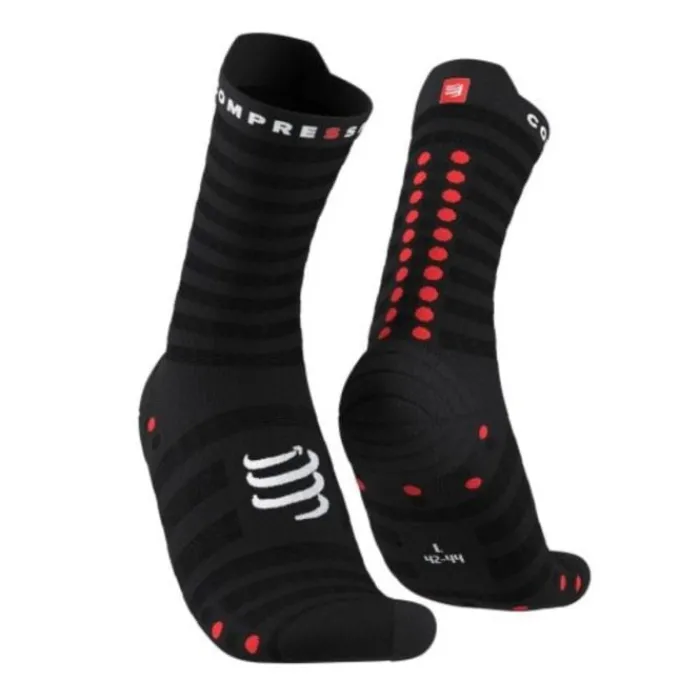 Compressport Socks | Running Socks^Pro Racing Socks v4.0 Ultralight Run High Black