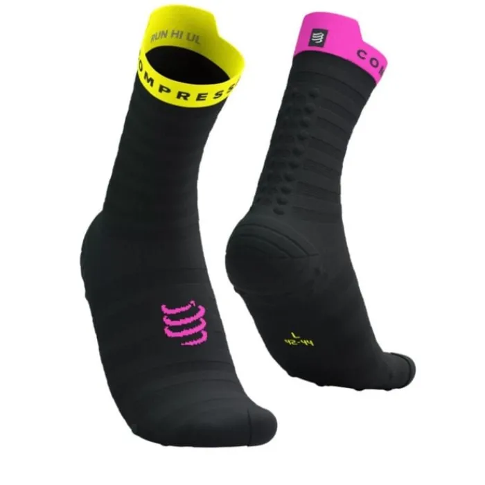 Compressport Socks | Running Socks^Pro Racing Socks v4.0 Ultralight Run High Black