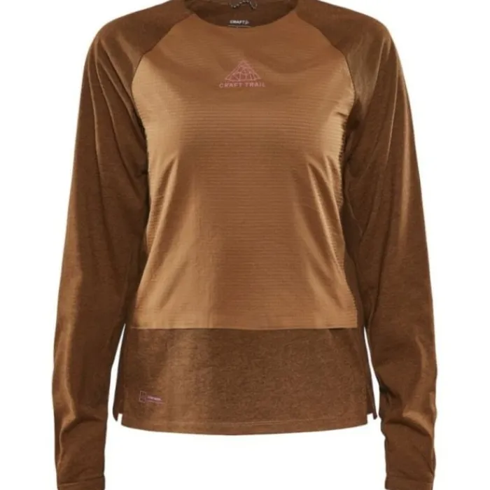 Craft Running Tops & T-shirts^ADV Trail Wool Wind LS Tee Brown