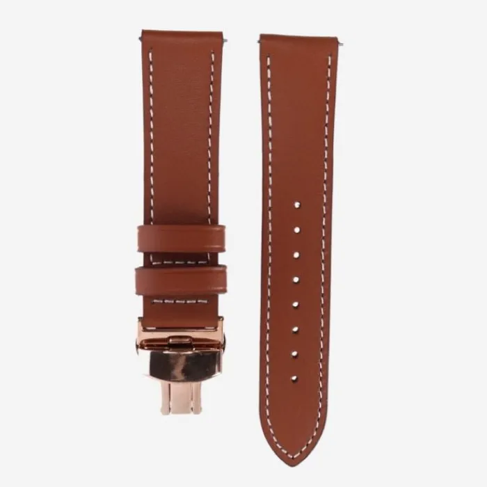 Elevate Watch Straps^Watch Band for Forerunner 22mm (Leather) Brown