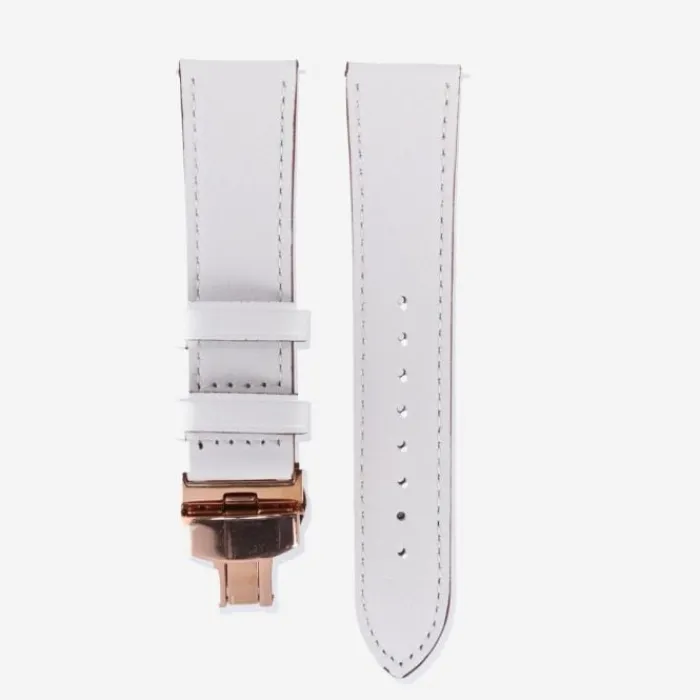 Elevate Watch Straps^Watch Band for Forerunner 22mm (Leather) White