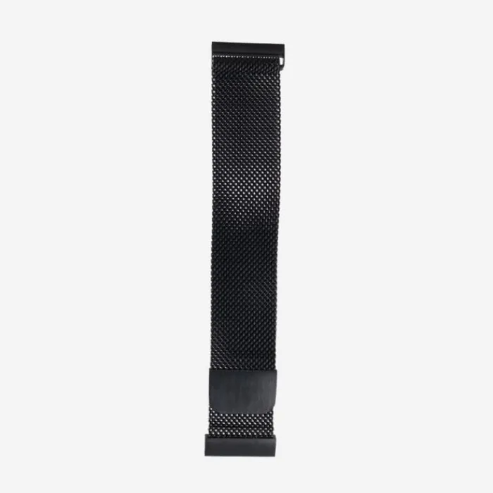 Elevate Watch Straps^Watch Band for Forerunner 20mm (Stainless Steel) Black