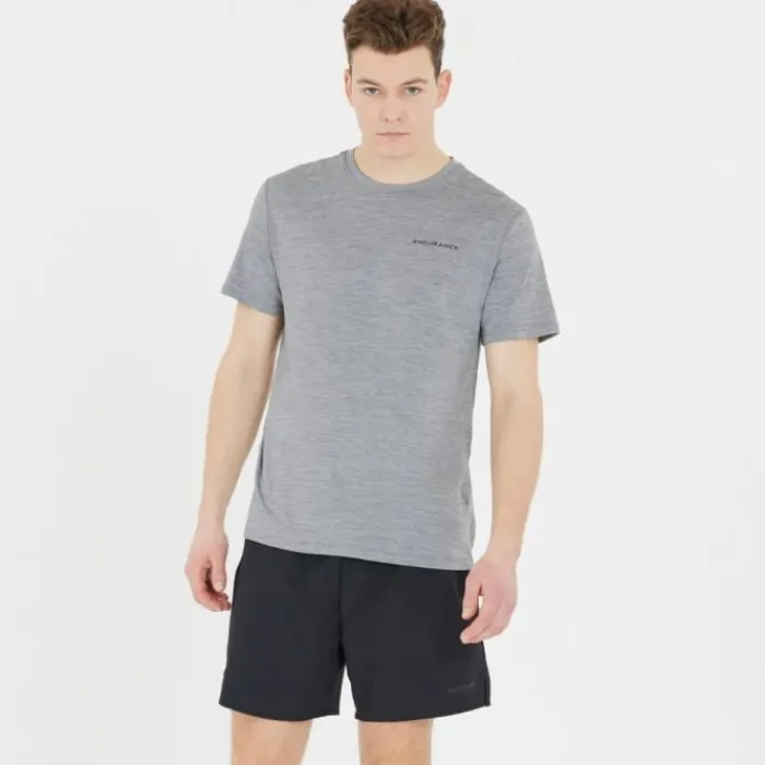 Endurance Running Tops & T-shirts^Abdon Melange Short Sleeve Tee Grey