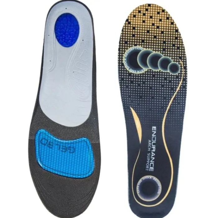 Endurance Shoe Insoles^Arch Support High Soles Black
