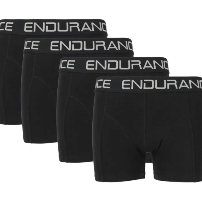 Endurance Running Underwear^Burke Boxer Shorts 4-Pack Black