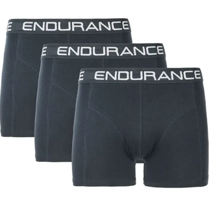Endurance Running Underwear^Burke Boxershorts - 3 Pack Black