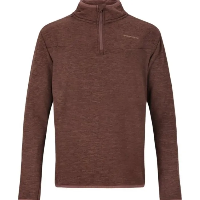 Endurance Long Sleeve Running Tops^Ledger Waffle Midlayer Brown