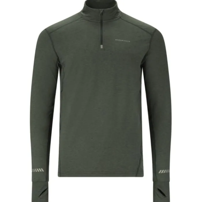 Endurance Running Tops & T-shirts^Tune Melange Midlayer Green