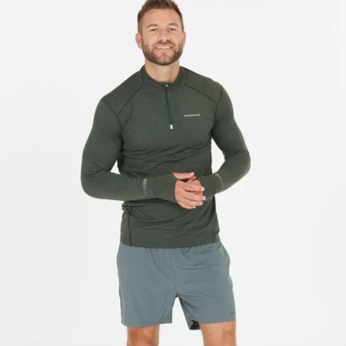 Endurance Running Tops & T-shirts^Tune Melange Midlayer Green