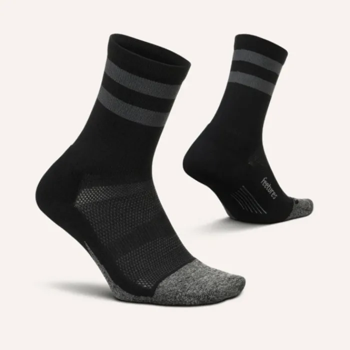 Feetures Socks | Running Socks^Elite Light Cushion Mini Crew Black