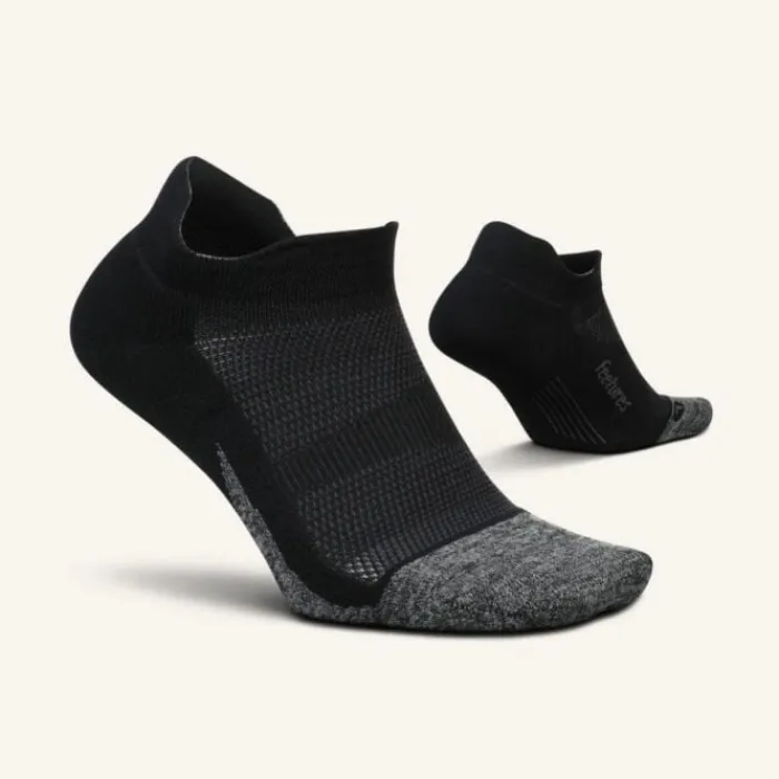 Feetures Socks | Running Socks^Elite Light Cushion No Show Tab Black