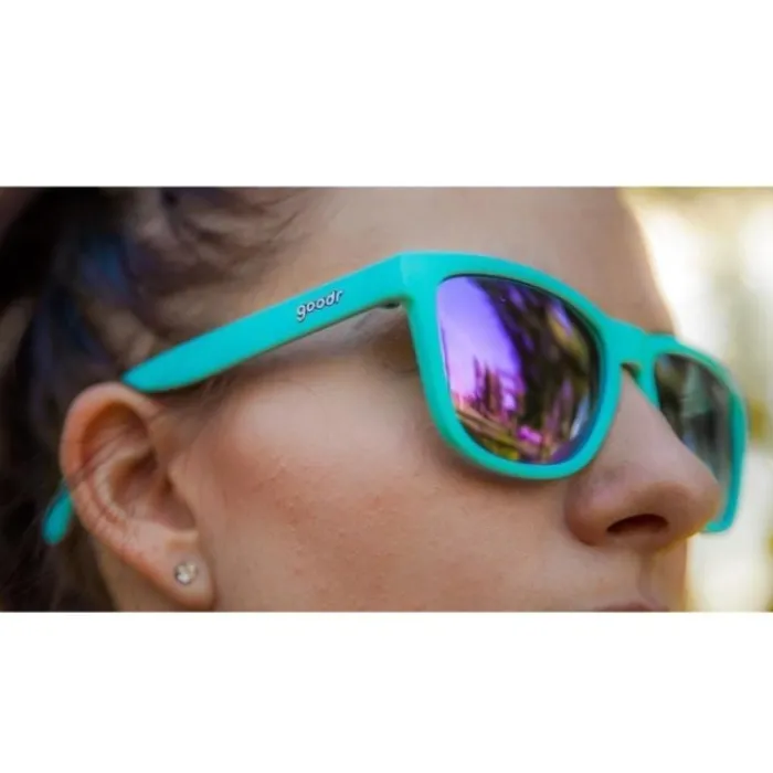 Goodr Sports Sunglasses^Electric Dinotopia Carnival