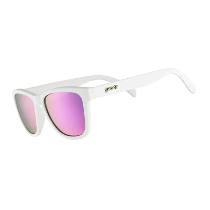 Goodr Sports Sunglasses^Side Scroll Eye Roll White