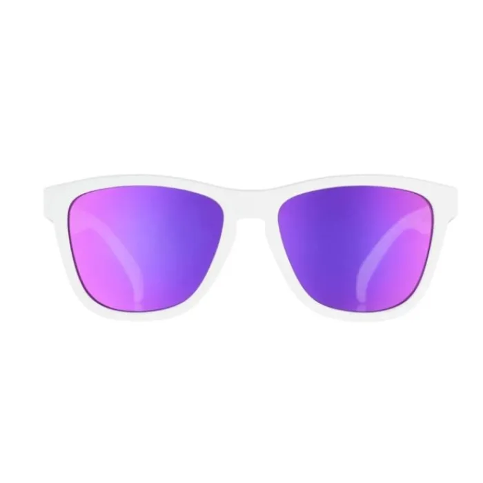 Goodr Sports Sunglasses^Side Scroll Eye Roll White