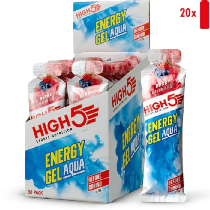 High5 Sports Nutrition^Energy Gel Aqua Berry - Box 20x66g White