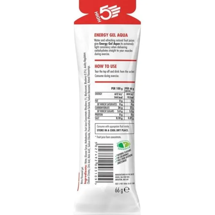 High5 Sports Nutrition^Energy Gel Aqua Caffeine Citrus 66g