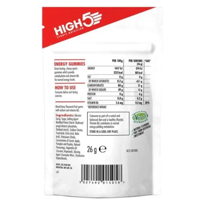High5 Sports Nutrition^Energy Gummies Berry White
