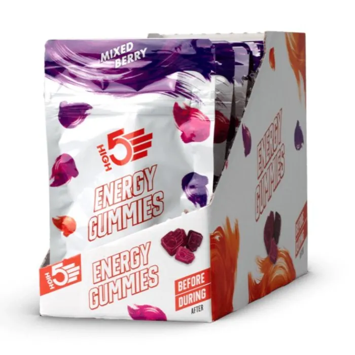 High5 Sports Nutrition^Energy Gummies Berry - Box 10x26g White