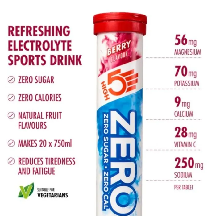 High5 Sports Nutrition^Zero Berry - Box 8x20 Tabs White