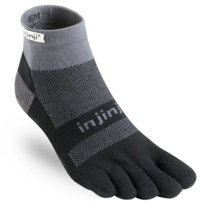 Injinji Socks | Running Socks^Performance Run Mid Weight Mini Crew Grey