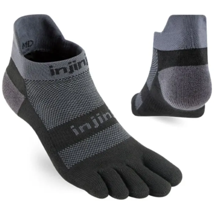 Injinji Socks | Running Socks^Performance Run Mid Weight No-Show Grey