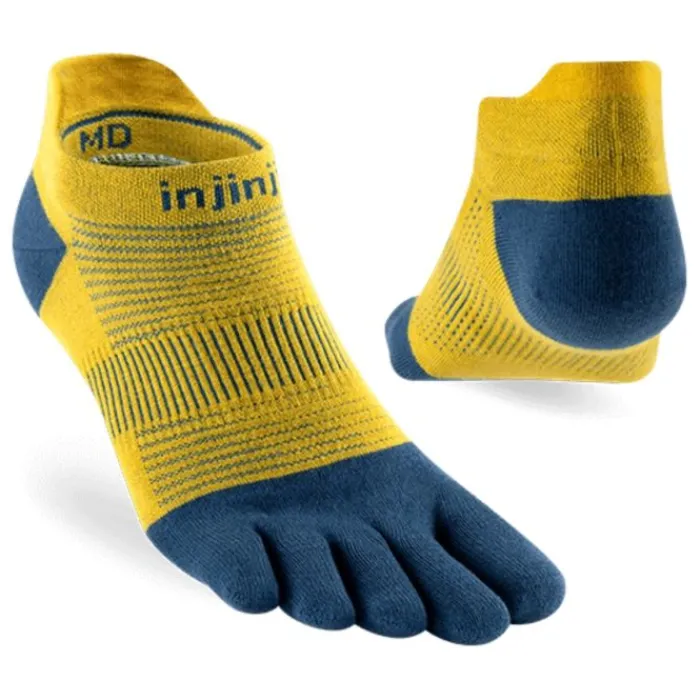 Injinji Socks | Running Socks^Run Light Weight No-show Yellow