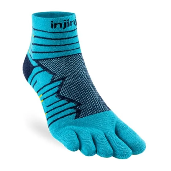Injinji Socks | Running Socks^Run Technical Mini Crew Blue