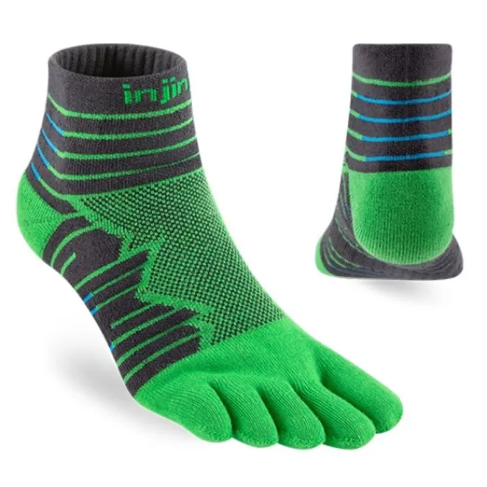 Injinji Socks | Running Socks^Run Technical Mini Crew Green
