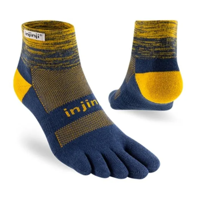 Injinji Socks | Running Socks^Trail Midweight Mini Crew Blue