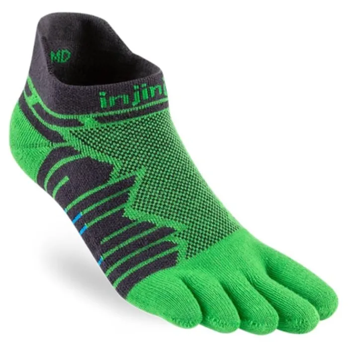 Injinji Socks | Running Socks^Ultra Run Mid Weight No-show Green